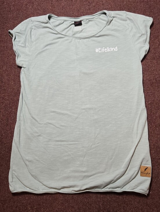 Kleinigkeit Tops - Kleinigkeit Eifelkind Cotton Blend Fitted T-Shirt Mint Green Size Small